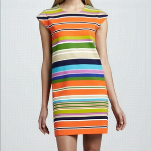 KATE spade nico striped cap-Sleeve dress